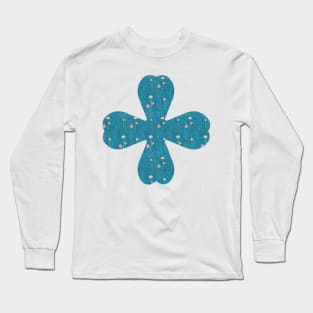 Turquoise Bloom Clover Long Sleeve T-Shirt